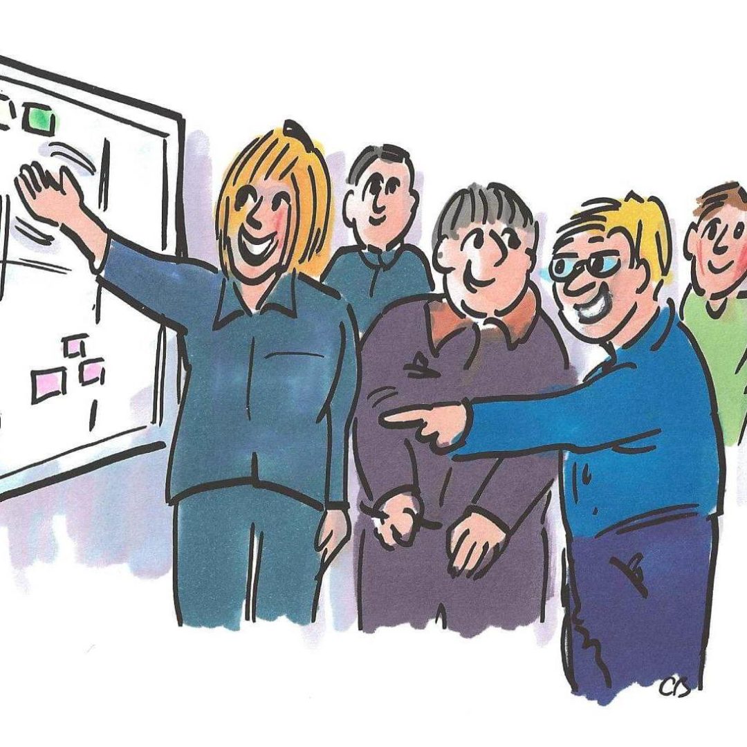 Lean Farming - Whiteboard Meeting is a way to involve employees in making continuous improvements